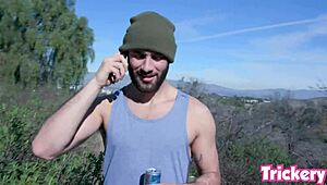 Kali Roses tricked into fucking during Birdbox challenge with outdoor cowgirl riding on big cock