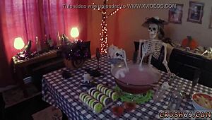 Crazy Bosss Swalloween Fun With Teen 18+ Taboo Sex!