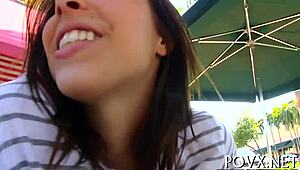 Hot sex takes place on a soft sofa