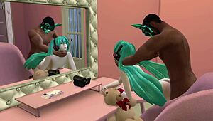 Miku Fucked by Black Man