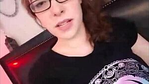 CUTE NERD MASTURBATES IN PANTIES SEXTING SESSION