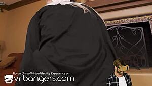 VR Bangers! Naughty Nun Caught Masturbating in Wild 3D Group Action!