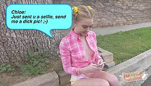 क्यूट कोएड क्लोए चेरी को रफ डीपथ्रोट और टाइट चूत में वाइल्ड काउगर्ल से क्रीमिंग करना।