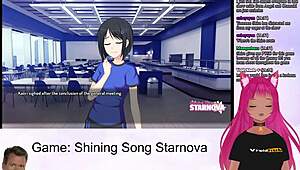 vtuber lewdneko plays shining song starnova aki route part 2 😘