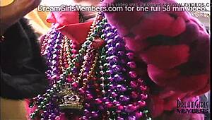 The party girl flashing nude outdoor day night.