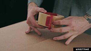 lesbian boss haley reed gives in to petite intern