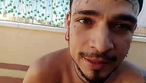 Two Hot Twinks Pound Me Hard on Terrace Like Pros