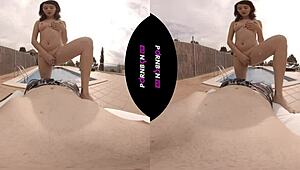 YOUNG NYMPHO NEIGHBOR WANTS TO FUCK OUTDOORS IN POV!