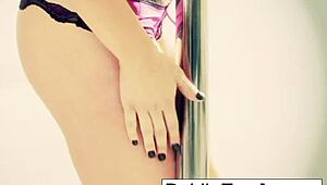 Sexy Dahlia explores her tight body with toys