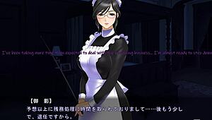 Maid-san gives blowjob in anime scene 😍