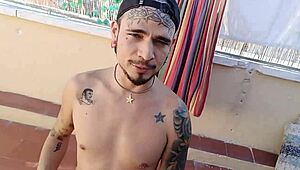 Two Hot Twinks Pound Me Hard on Terrace Like Pros