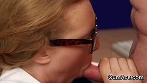 Wacky idol takes cum load on face in pov