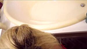 Step mom Coco Vandi aids hurt step son in steamy bathroom