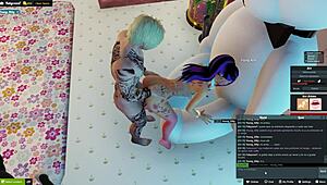 My boyfriend fucking kawaii anime girl's ass in 3DXChat while I'm away