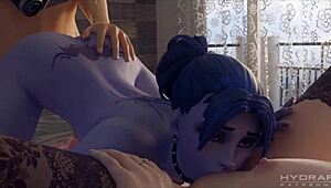 Widowmaker's Seductive 3D SFM Compilation of Intense Scenes