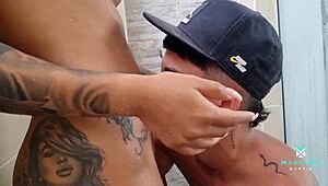 My voyeur stepbrother spies and fills my ass with hot cum