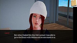 In my new family, the redhead teen explores in a 3D anime hentai