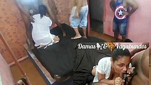 Gangbang for the ultra slut latina bbw with three men - leo ogro!