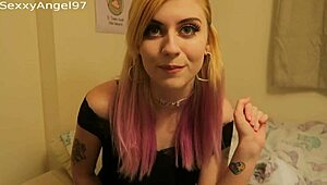 She undresses for my VIP Patreon, showing big tits and masturbating