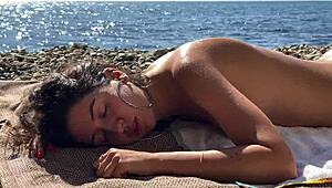 Fucked my stepsister’s mouth after beach massage cumming hard