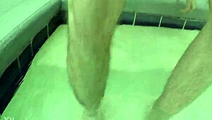 xnxxjohn, the pool boy, rocks a see-thru look while working underwater with his gopro.