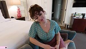 classic hotel step mom and step son banging with big natural tits