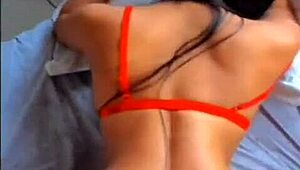 Hottie In Red Lingerie Gives Hot Webcam Orgy With Big Tits And Ass