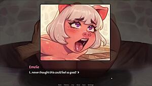 My Pig Princess! Sliding Hard Cock Between Her Sweaty Ass Cheeks In Hentai Game!