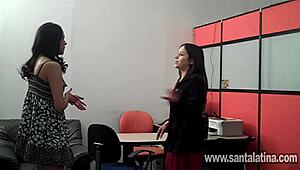 i caught these colombian secretaries on hidden video today!