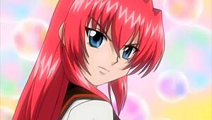 Groping busty step sister's big tits in public train hentai