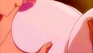 Groping busty step sister's big tits in public train hentai