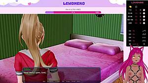 Vtuber Lewdneko Plays Harem Hotel Part 22 With Maid BDSM And Orgasm