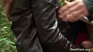 German Stepmom Picked Up For Outdoor Sex!