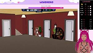 Vtuber Lewdneko Plays Harem Hotel Part 22 With Maid BDSM And Orgasm