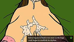 yo, this big butt white professor got slammed by a pimp in anime gameplay, bad ending! 😱