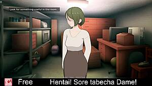 Hentai game features anime character in erotic adventure.
