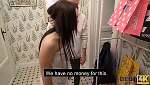 Debt4k Collector Fucks Blonde in Front of Husband