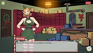 claus secret surprise christmas hentai game episode 3 mrs santa teases with underskirt