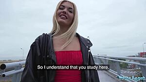 i'm a public agent, i saw a hot blonde in a sexy red dress suckin' dick and gettin' fucked outdoor