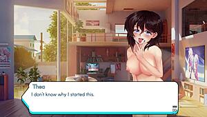 Lets Play - Gamer Girls Thea In Hentai Anime Game With Huge Curvy Boobs