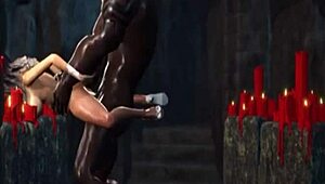 3d porn features massive cock and huge boobs in action