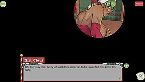 claus secret surprise christmas hentai game episode 3 mrs santa teases with underskirt