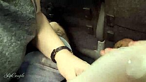 Milf Risks a Naughty Blowjob in a Travel Bus, Hoping No One Sees Us!