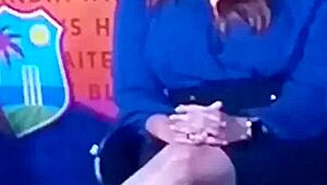 Spicy Hot Indian Tv Anchor Cricket Show