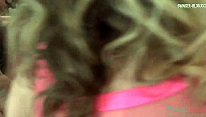 Four horny sluts dominate amateur swinger orgy with wild sucking.