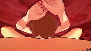 In the office, boss gets caught by Uraraka Ochako and enjoys her diligent services in roleplay