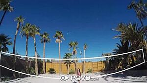 pov backyard massage turns anal with anissa kate