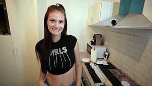 i asked her to clean up then fucked her blonde ass hard