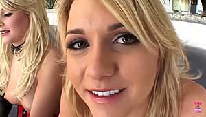 Two Blondes Play with Sex Toys Before Getting Banged in Turns by Horny Guy