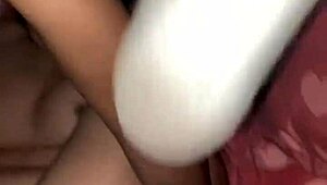 Skinny Girl With Natural Tits Gets Vagina Split While Sending Follower Greetings